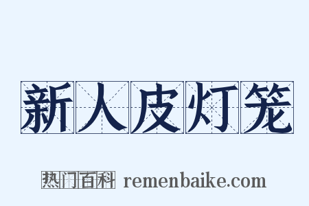 新人皮灯笼是什么意思的图片